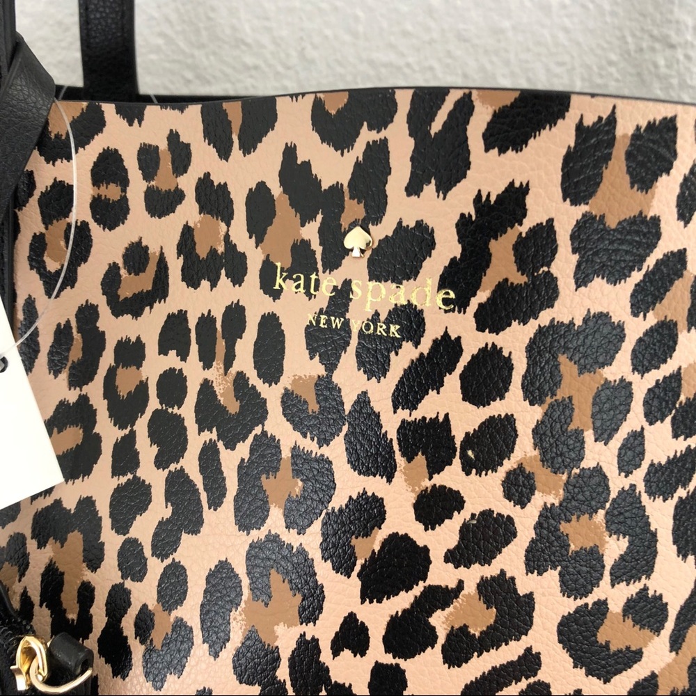 Kate Spade Leopard Print Reversible Purse Mya - Picture 3 of 8